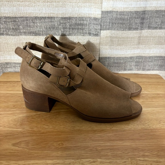 Koolaburra By Ugg‎ Tan Open Tow Ankle Boots Size 8 - Picture 1 of 9